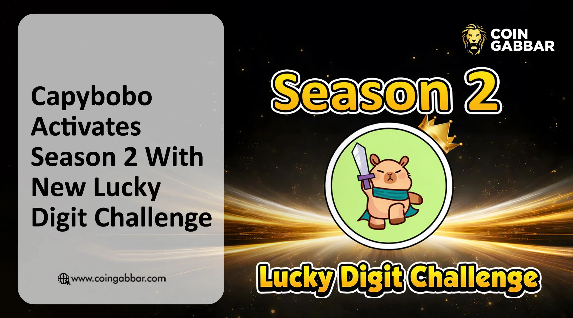 Capybobo Token Daily Lucky Number Challenge Season 2 Coming Soon